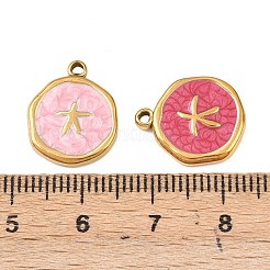 304 Stainless Steel Enamel Pendants&nbsp;STAS-P425-01G-02