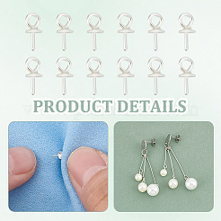 40Pcs 925 Sterling Silver Cup Peg Bails&nbsp;STER-UN0001-04