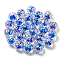 UV Plating Rainbow Iridescent Acrylic Beads&nbsp;OACR-A014-02E