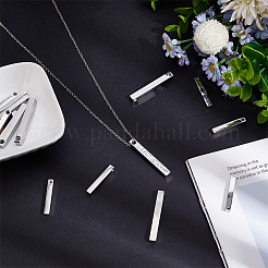 15個 3スタイル 304ステンレススチール ポリッシュペンダント  バー  ステンレス鋼色  28~40x4~4.5x4~5mm  穴：2~3.5mm  5個/スタイル&nbsp;FIND-PH0020-86