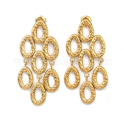 304 Stainless Steel Teardrop Tassel Stud Earrings&nbsp;EJEW-C164-01G