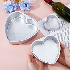 3 Bags 3 Styles Heart Aluminium Alloy Cake Mold Rings&nbsp;AJEW-DC0002-06