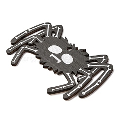 ハロウィーンプリントの木製ビッグペンダント  クモ  58x90x2.5mm  穴：4mm&nbsp;LS-WOOD-I016-01A