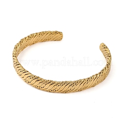 Ion Plating(IP) 304 Stainless Steel Cuff Bangles for Women&nbsp;BJEW-D048-07G