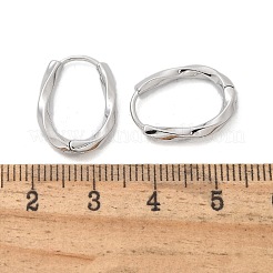 真鍮ツイストフープピアス  プラチナ  17.5x2.5x13.5mm&nbsp;EJEW-Q014-02P