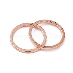 リングを結ぶラックメッキ真鍮  カドミウムフリー＆鉛フリー  長持ちメッキ  リング  ローズゴールド  10x1mm  内径：8.5mm&nbsp;X-KK-P286-01B-RG