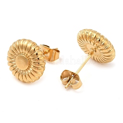 Iron Plating(IP) 304 Stainless Steel Stud EaRing for Women&nbsp;EJEW-M224-05G