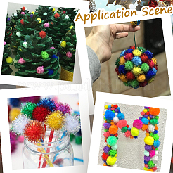 400Pcs Handmade DIY Doll Craft Pom Pom Balls&nbsp;FABR-SC0001-01A-03