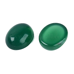 透明ガラスの平らな裏面カボション  オーバル  シーグリーン  10x8x4~5mm&nbsp;GLAA-ZX009-01A
