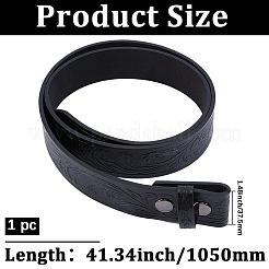 Imitation Leather Embossed Flower Waist Belly Belts for Men Women&nbsp;AJEW-WH20018-223A