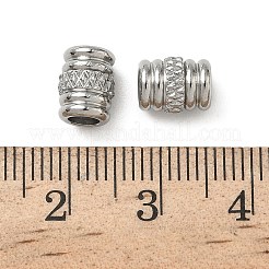 304ステンレススチールビーズ  コラム  変色防止  ステンレス鋼色  8x6mm  穴：3.5mm&nbsp;STAS-S169-02P-1