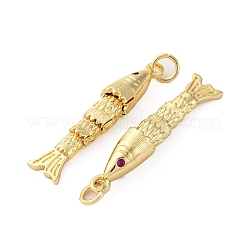 Rack Plating Brass Micro Pave Cubic Zirconia Pendants&nbsp;KK-M309-38I-G