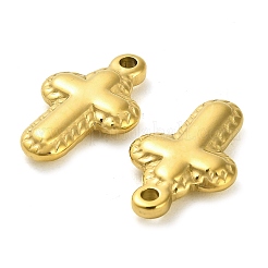 304ステンレスペンダント  クロスチャーム  14KGP本金メッキ  20x13x3.5mm  穴：2mm&nbsp;STAS-L022-110G-02