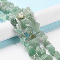 Raw Rough Natural Green Aventurine Beads Strands&nbsp;G-B065-C18
