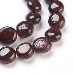 天然石ガーネットビーズ連売り  タンブルストーン  ナゲット  6~13x5~10x4~7mm  穴：0.8mm  約42個/連  15.7インチ（40cm）&nbsp;G-F575-18D