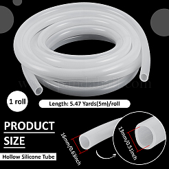 1 Roll Hollow Silicone Tube&nbsp;AJEW-BC0010-58A