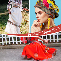 Ethnic Style Embroidery Polyester Ribbons&nbsp;OCOR-WH0070-04D