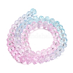 Transparent Painted Glass Beads Strands&nbsp;X1-DGLA-A034-T8mm-A22
