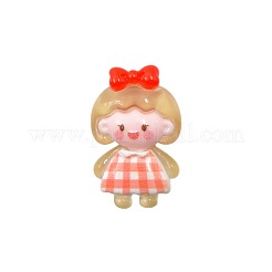 Resin Mini Girl/Star/Heart/Tulip/Rainbow Ornament&nbsp;PC-PW0001-14