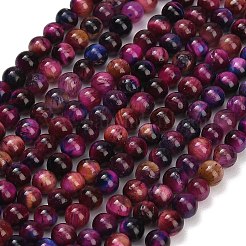 Natural Tiger Eye Beads Strands&nbsp;G-B133-A02-6mm-10