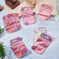 60Pcs Plastic Glitter Holographic Packaging Yin-yang Resealable Bags&nbsp;OPP-TA0001-22