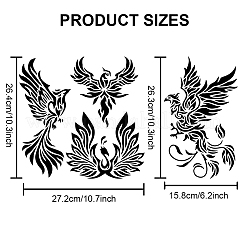 2Pcs 2 Styles PET Hollow Out Drawing Painting Stencils&nbsp;DIY-MA0002-59