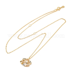 スターリングシルバーのカラフルなキュービックジルコニアの星座ペンダントアズキチェーンネックレス女性用925個  18KGP本金メッキ  蟹座  13.74インチ（34.9cm）  ペンダント：10.5~17x8.5~15 mm&nbsp;STER-R009-01G-02