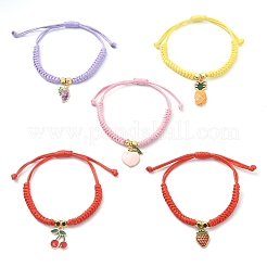 Alloy Enamel Fruit Charm Bracelet&nbsp;BJEW-JB09848