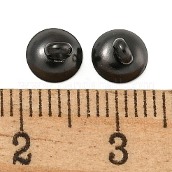 304ステンレススチールビーズキャップペンダントベイル  グローブガラスバブルカバーペンダント用  ブラック  6mm  穴：1.8mm&nbsp;STAS-G224-24B-08