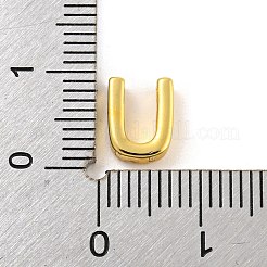 真鍮チャーム  カドミウムフリー＆ニッケルフリー＆鉛フリー  18KGP本金メッキ  U字  8.5x6.5x3mm  穴：1.2mm&nbsp;KK-P263-13G-U
