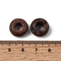 天然多色碧玉/ピカソストーン/ピカソ碧玉ビーズ  大ホールホールビーズ  ロンデル  14x8~10mm  穴：6mm&nbsp;G-K216-01G