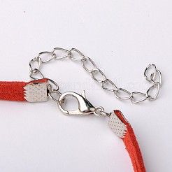 Alloy Double Heart Link Bracelets for Valentine's Day&nbsp;BJEW-JB01530-03