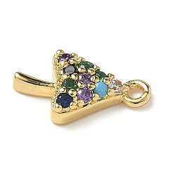 Brass Micro Pave Cubic Zirconia Charms&nbsp;KK-I276-45G