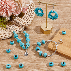 100Pcs Dyed Synthetic Turquoise European Beads&nbsp;SPDL-PH0001-03