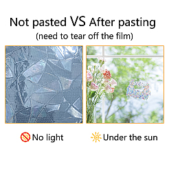 16Sheets 4 Style Waterproof PVC Colored Laser Stained Window Film Adhesive Stickers&nbsp;DIY-WH0256-058