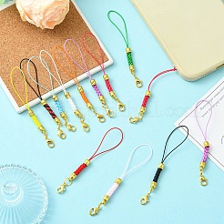 50Pcs 10 Colors Alloy Polyester Mobile Straps&nbsp;AJEW-CJ0001-62