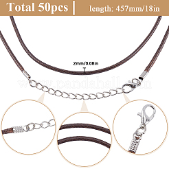 50Pcs Waxed Imitation Leather Cord Necklace Makings&nbsp;MAK-SP0001-04B