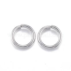 変色しにくい304ステンレススチール製オープン丸カン  ラウンド  ステンレス鋼色  18ゲージ  6.5x1mm  内径：4.5mm&nbsp;STAS-E113-14P