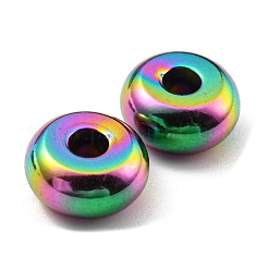201ステンレスビーズ  ロンデル  虹色  9.5x5mm  穴：3mm&nbsp;STAS-G310-12B-MC