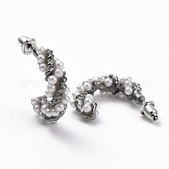 C-shape Stud Earrings&nbsp;EJEW-D277-15B
