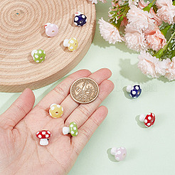 10Pcs 5 Colors Handmade Lampwork Beads&nbsp;GLAA-GO0001-03