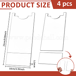 長方形アクリルソファ＆ベッドストッパー4個  ヘッドボードスペーサー  家具パッド  透明  230x100x5.5mm&nbsp;AJEW-BC0011-42