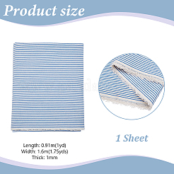 ポリコットン生地  服装アクセサリー  縞模様  ブルー  1600x1mm&nbsp;DIY-GA0010-30A