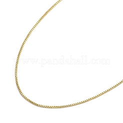 0.9mm Adjustable Slider Brass Box Chain Necklaces for Men Women&nbsp;NJEW-G160-21G