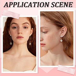 5 Pairs Rack Plating Brass & Cubic Zirconia Stud Earring Findings&nbsp;KK-SC0006-78P