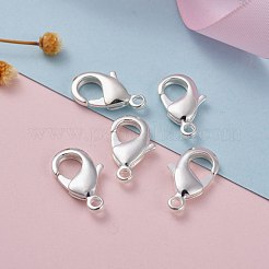 真鍮カニカン  オウムトリガークラスプ  カドミウムフリー＆ニッケルフリー＆鉛フリー  銀  19x10x4mm  穴：2mm&nbsp;KK-904-S-NF
