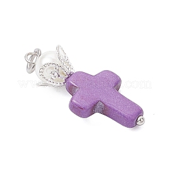 18Pcs 6 Colors Dyed Synthetic Turquoise Pendants&nbsp;PALLOY-JF04448