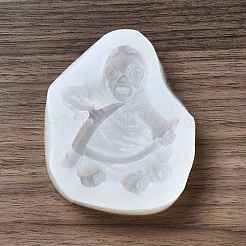 DIY Mini Halloween Skull Food Grade Silicone Statue Molds&nbsp;DIY-G054-C02