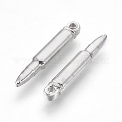 変色しにくい201ステンレススチールペンダント  ナイフ  ステンレス鋼色  23x3.5x3mm  穴：1.5mm&nbsp;STAS-O118-30P