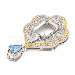 925 Sterling Silver Micro Pave Clear Cubic Zirconia Sew on Prong Settings&nbsp;STER-B005-12P